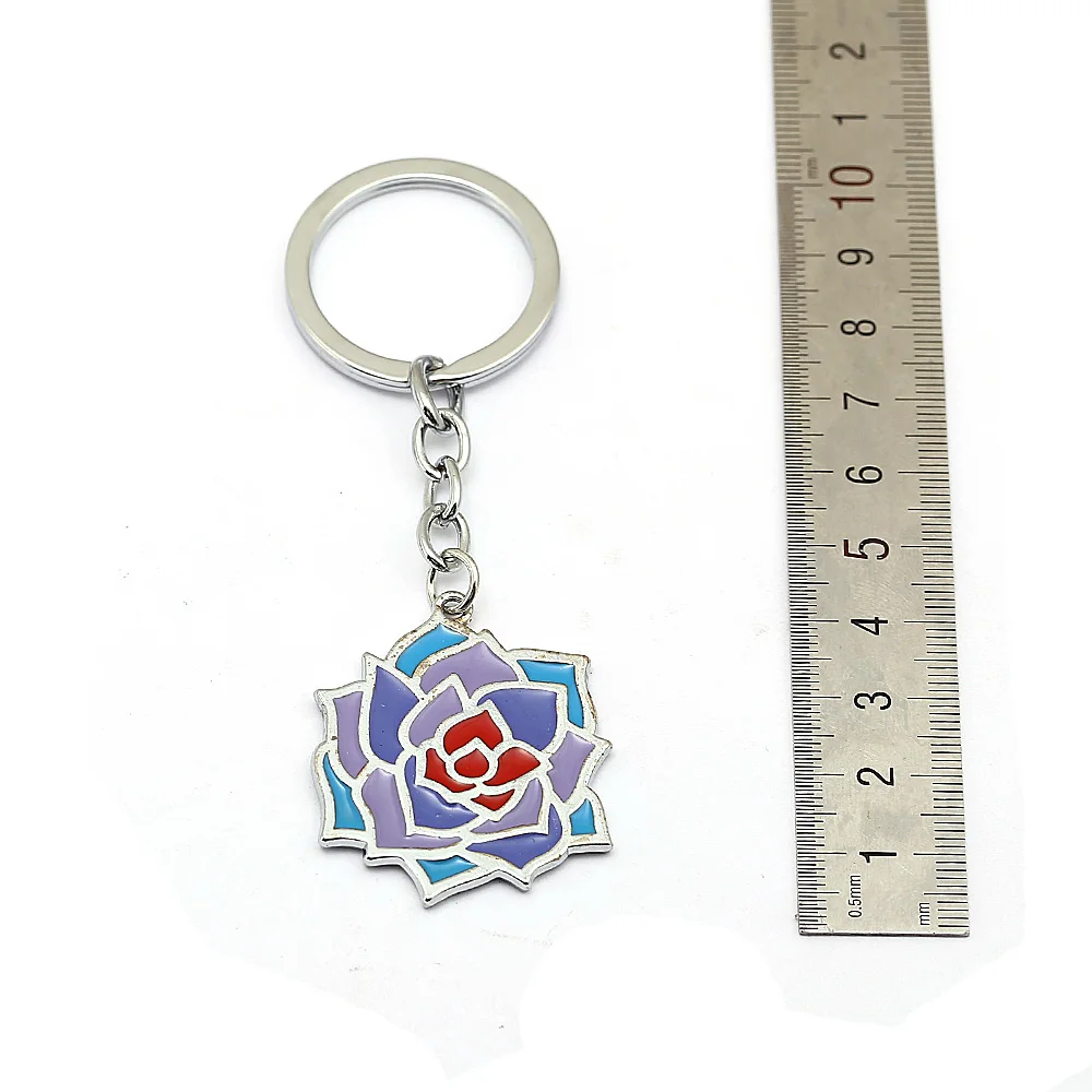 Цепочка для ключей с подвеской в виде цветка розы | Украшения и аксессуары