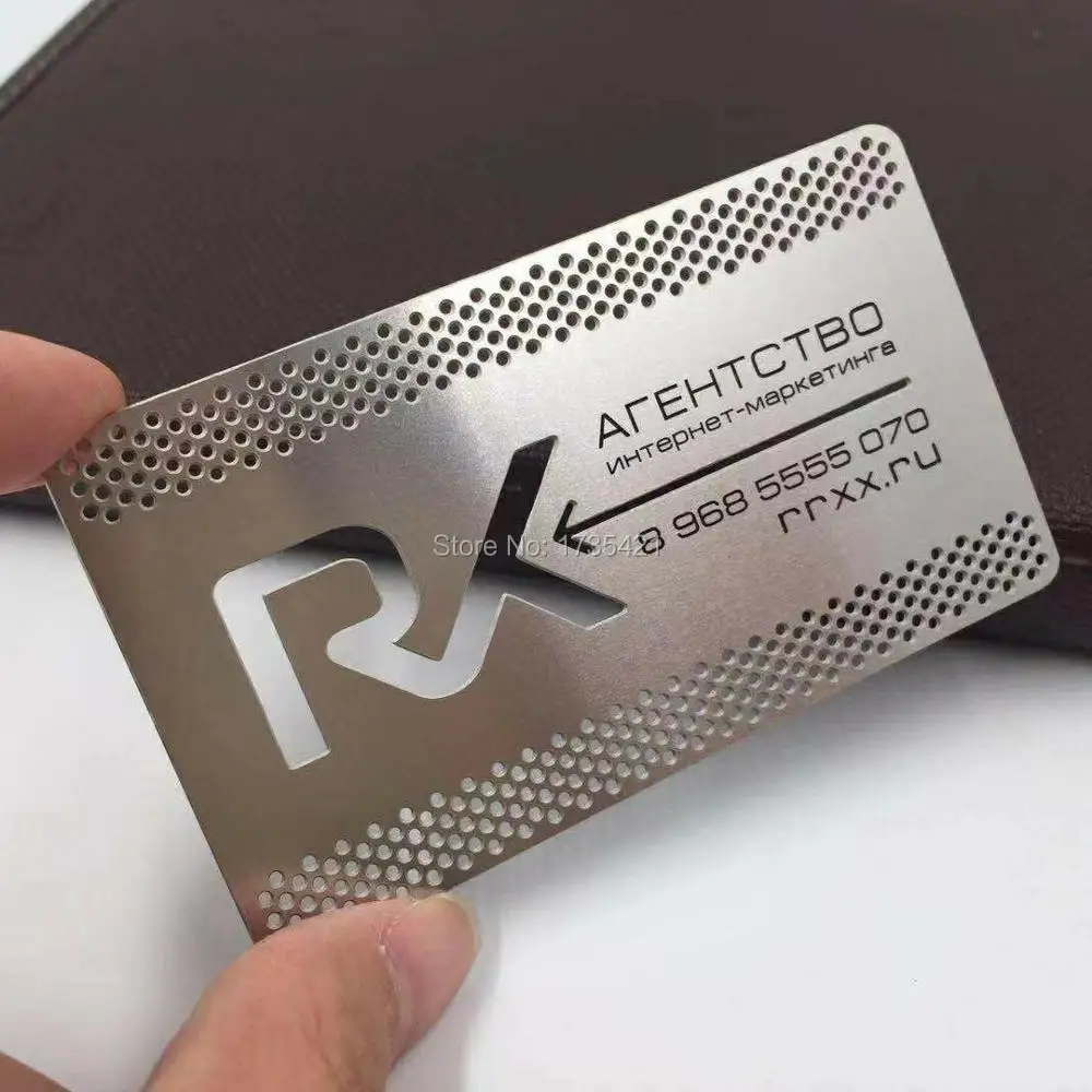Cheap customized CR80 loyalty Stainless Steel Metal Business Card