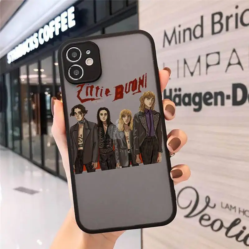 

Maneskin Damiano David Phone Case matte transparent black For iPhone 7 8 x xs xr 11 12 pro plus mini max Clear Funda