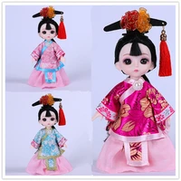 new bjd 16cm doll 13 joints movable 112 mini dress chinese style princess girl fashion suit give shoes birthday gift diy toy