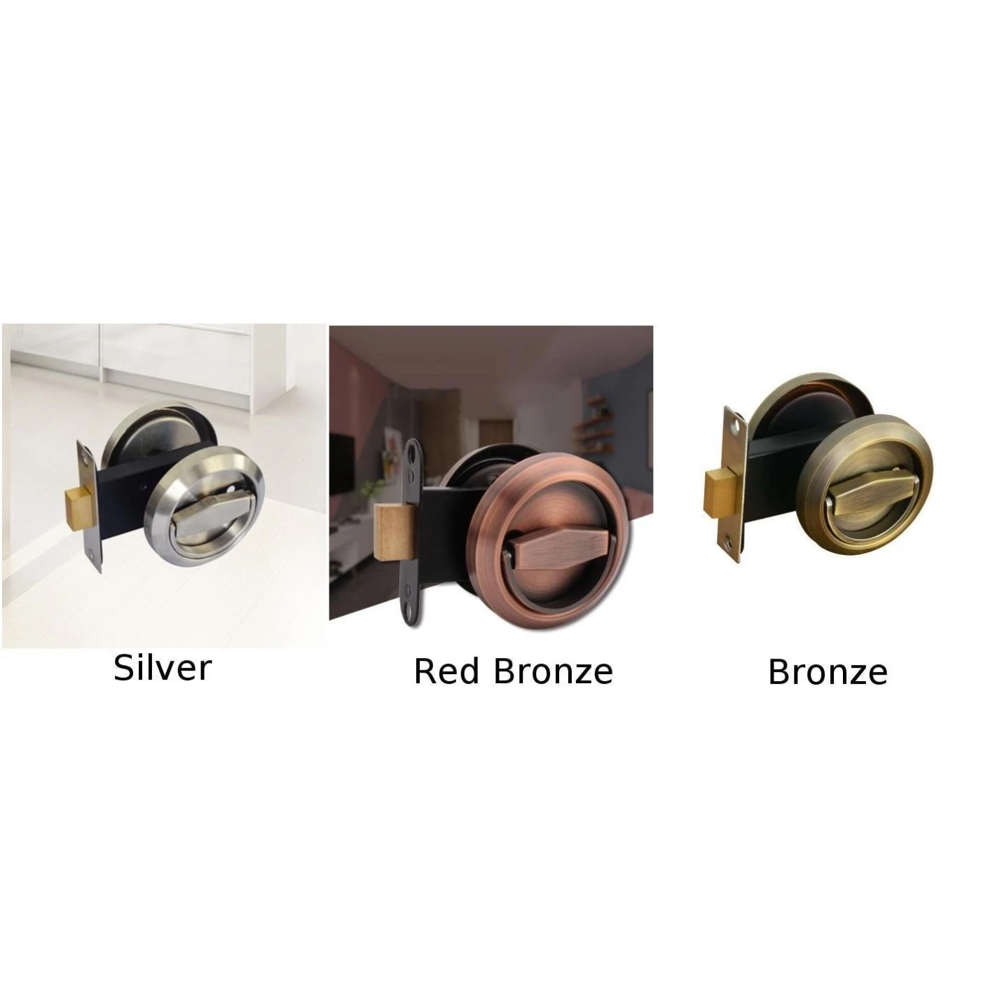 Двухсторонний замок Невидимый ручка из нержавеющей стальной для раздвижной