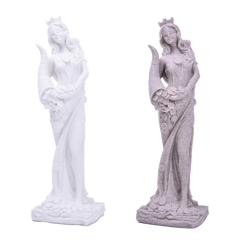 Wealth Goddess Sculpture For Home Decoration Fengshui Figurine Sandstone Statue Desktop Living Decoration Accessories Handcrafts