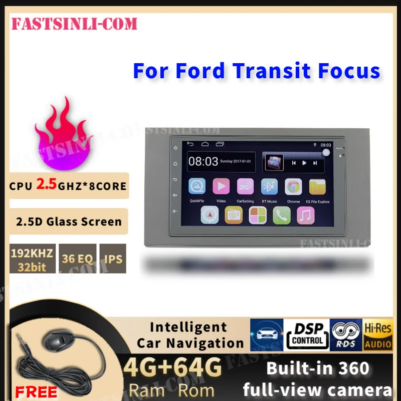 Автомобильный 7-дюймовый Android-радиоприемник для Ford Transit Focus max 2din мультимедийный