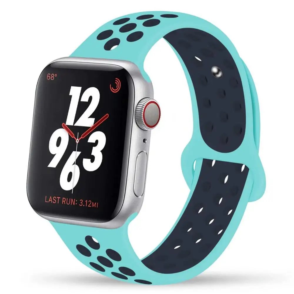 17 Ремешок для Apple Watch 4, 3, 2, 1, 42 мм, 38 мм, 40 мм, 44 мм, браслет, силиконовый ремешок для iwatch sports series 4, 3, 2 и 1 - Цвет ремешка: 17