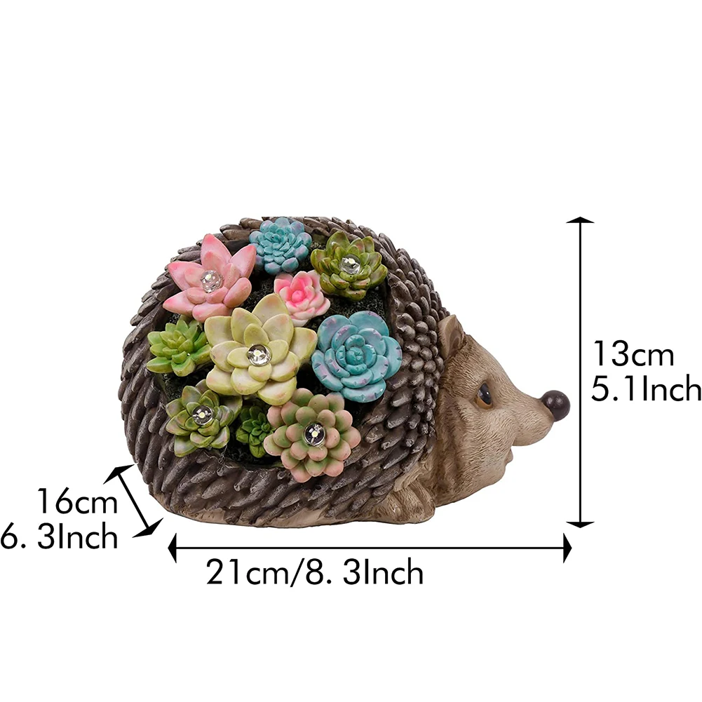

Solar Garden Ornament Hedgehog Figurine Garden Statue Solar Powered Lights for Yard Lawn Home Decorating a living room party