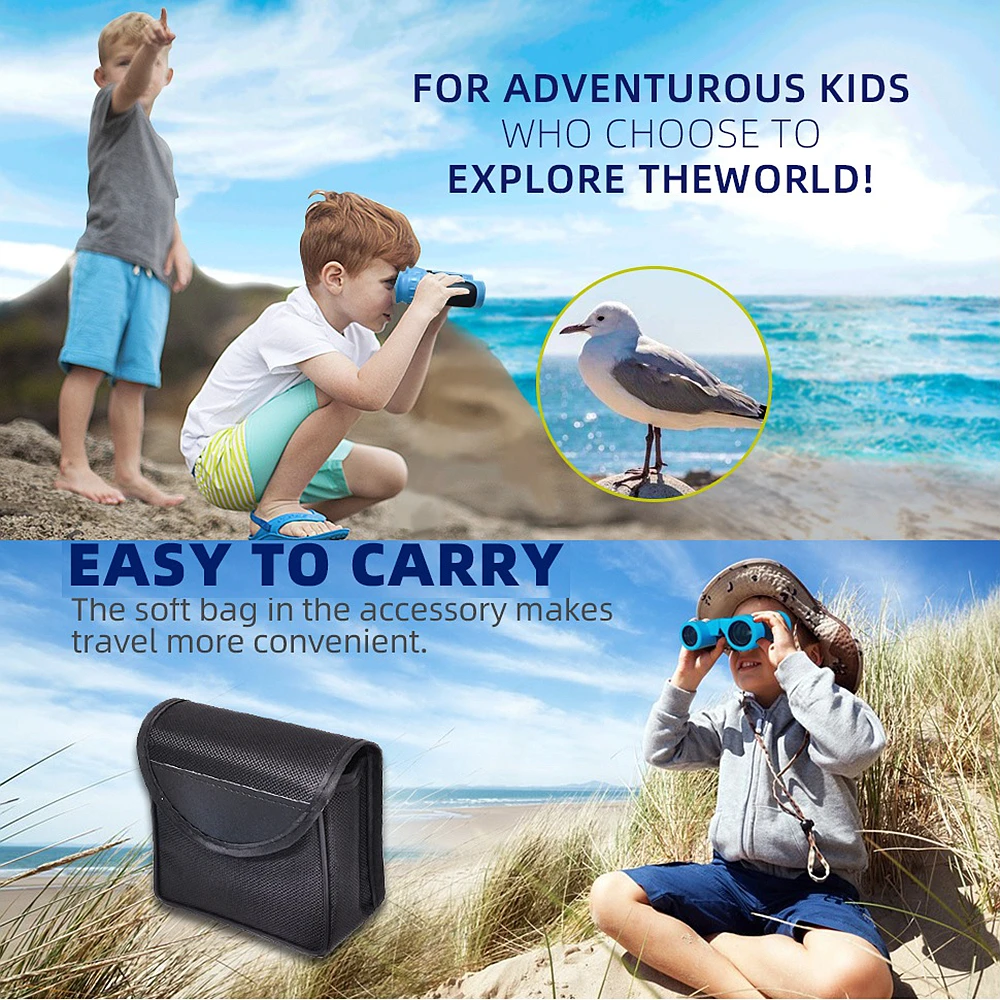 Professional Kids Binocular Telescope Children Educational Learning Bird Watching Folding Optics |