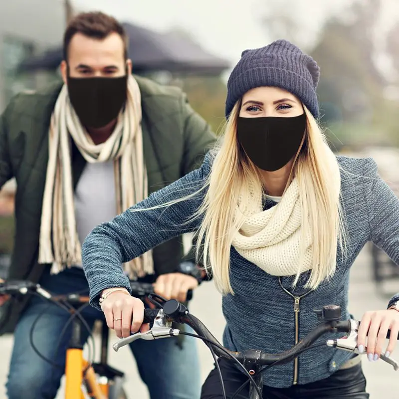 

Adult Black Cycling Face Mask Adjustable Dust Mask Cotton Mouth Mask Washable Reusable Outdoor Face Masks (10Pcs )