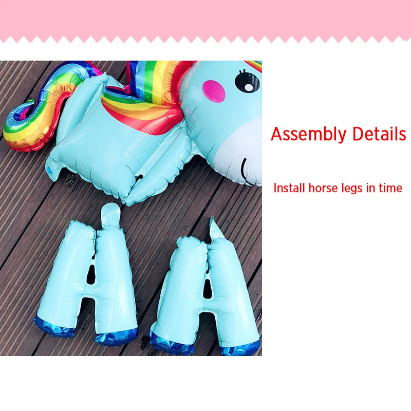 

Happy Birthday Unicorn Balloons Figures Stand Cute Unicorns Foil Ballons Accesssories Unicornio Horns Baby Shower Favors