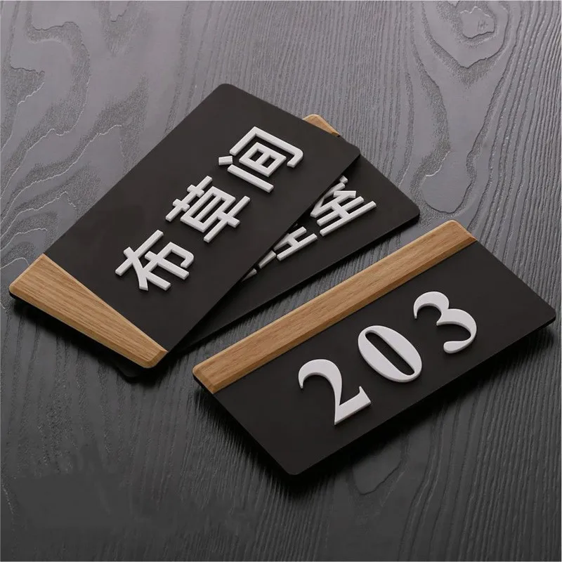 

New Acrylic 3D customized house plate door number sticker house sign number Hotel Apartment Villa
