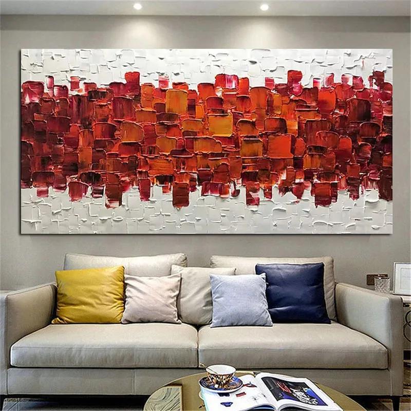 100% ручная роспись высокое качество абстрактный красочный пейзаж картина маслом