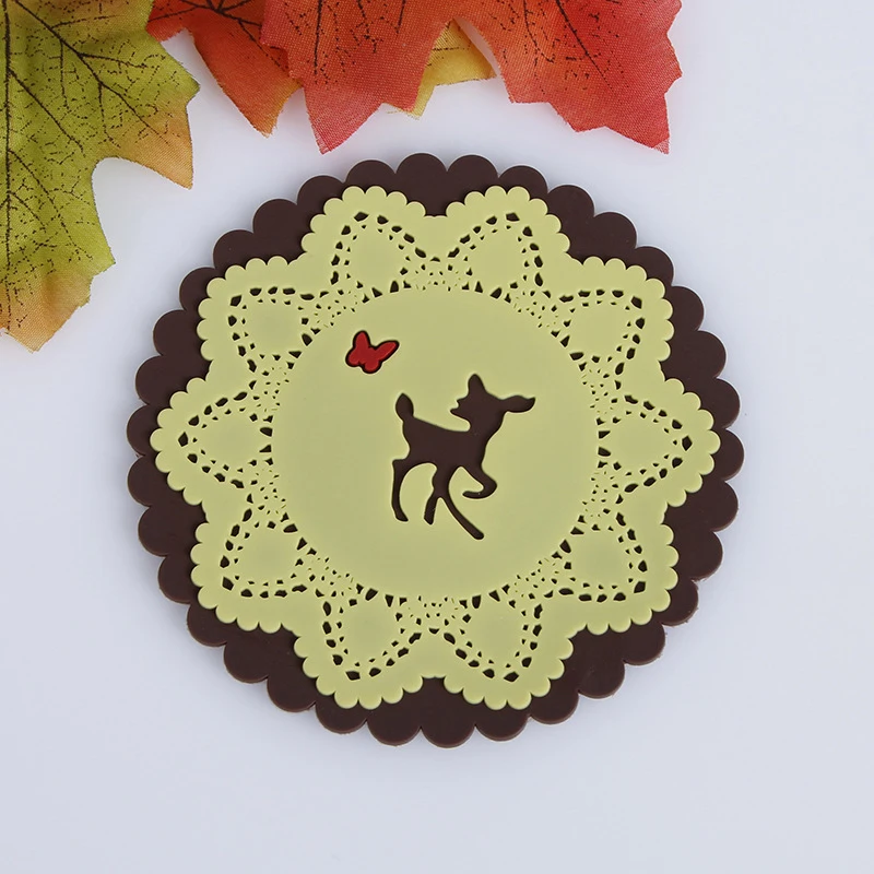 Подставки для напитков из ПВХ креативные подставки кофейных кружек термостойкие