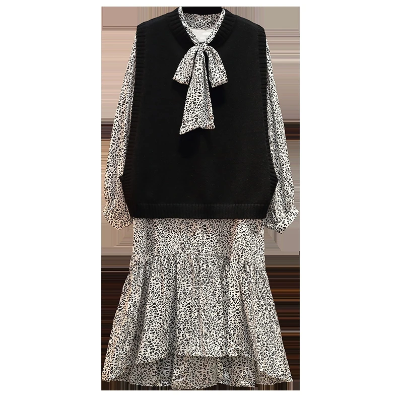 Осенний костюм новая Корейская версия большого размера толстый Mm плотный и