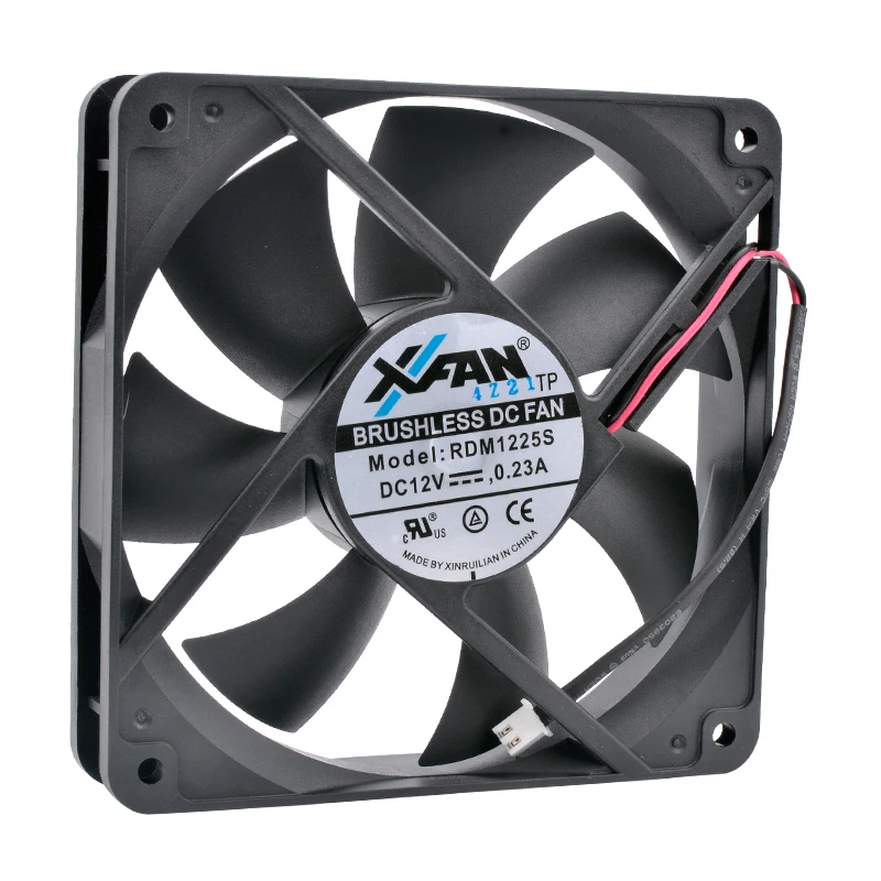 RDM1225S 12 см 120 мм вентилятор 120x120x25 мм 12025 DC12V 0.23A 2 провода 2pin перевернутый Тип выхлопа вентилятор охлаждения для шасси источника питания