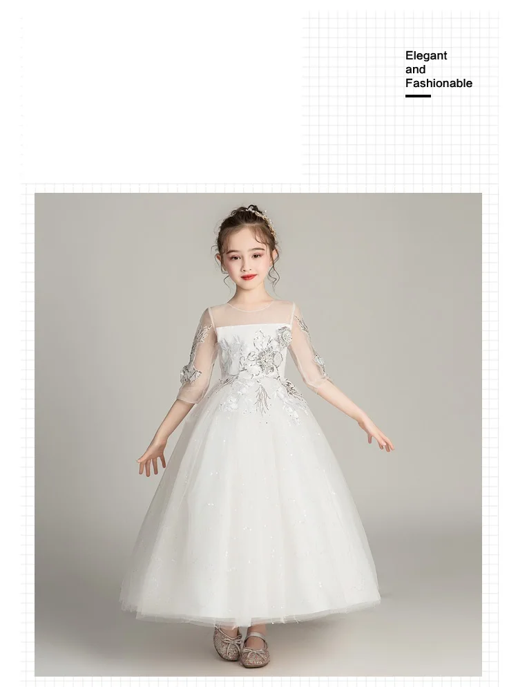Свадебное платье для девочек; vestidos de noche; нарядные вечерние бальные платья принцессы; Одежда для девочек; Детский костюм для первого причастия; платье для девочек