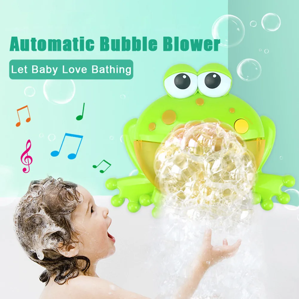 

Big Frogs Bubble Machine Automatic Bubble Maker Blower Music Bath Toy For Baby Fixed Bubble Machine With 12 Pieces Of Music