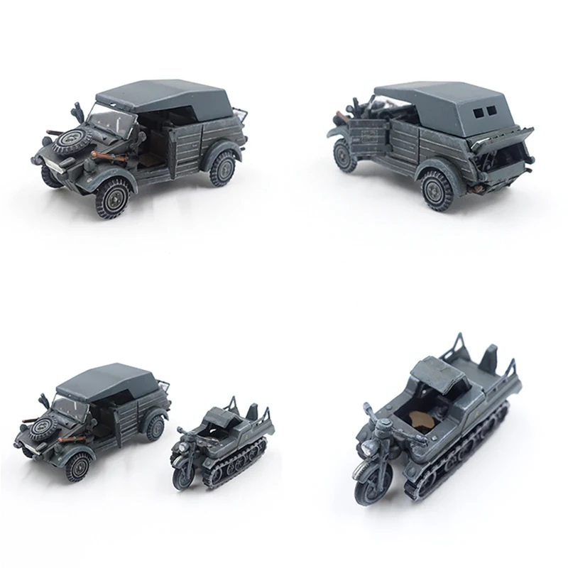 

PMA P0350 1/72 German 82 Jeep+Semi-tracked Motorcycle Defence Force Second Armored Division Finished Product