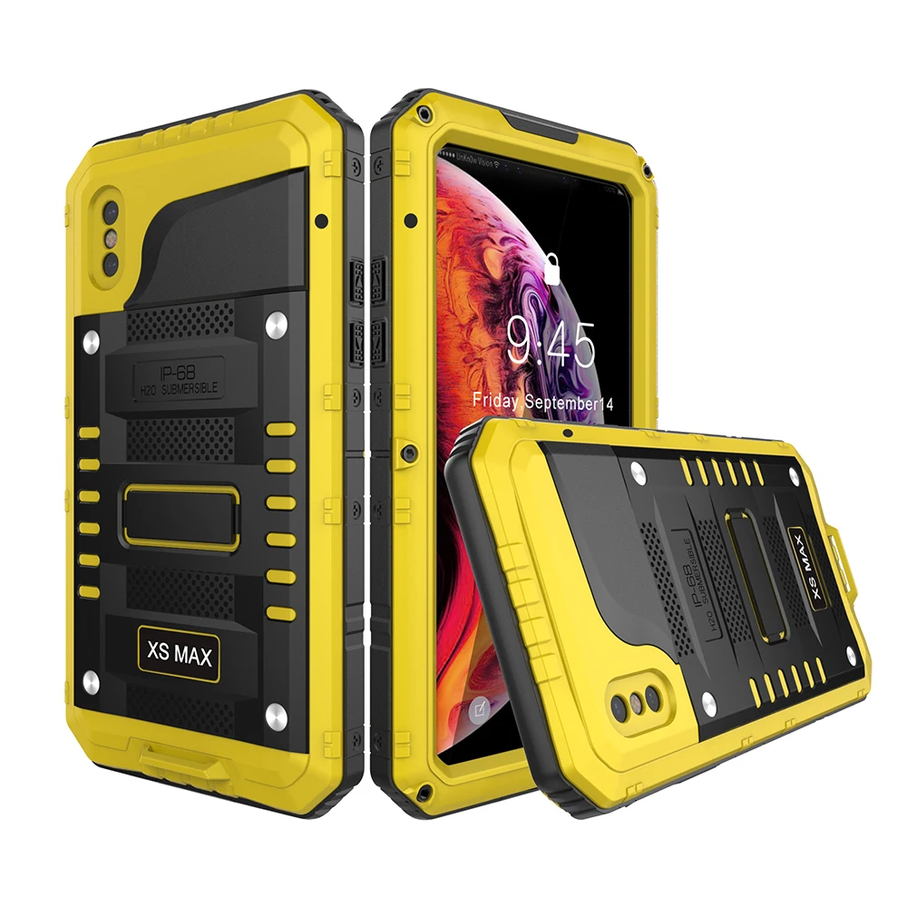 

Waterproof Case For iphone X XS MAX XR 6 6S 7 8 Plus Swimming Diving Metal+Silicone Coque 360 Full Protection Underwater Case