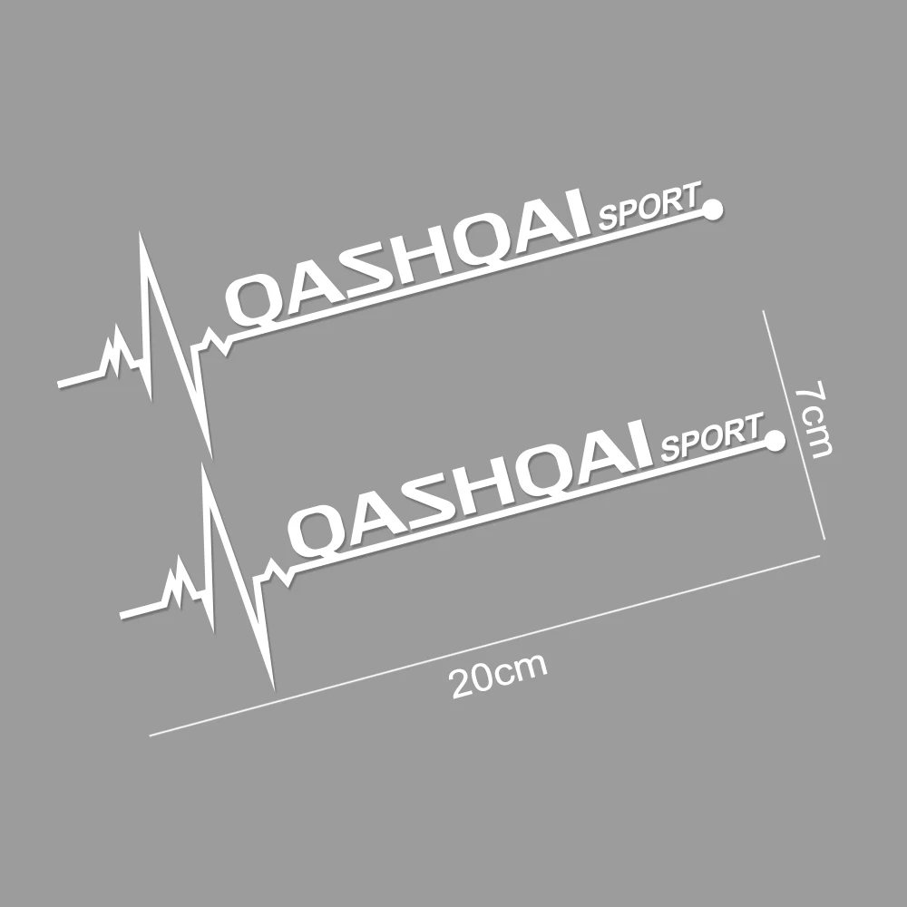 2 шт. Светоотражающие ПВХ забавные автомобильные наклейки для Nissan Qashqai J10
