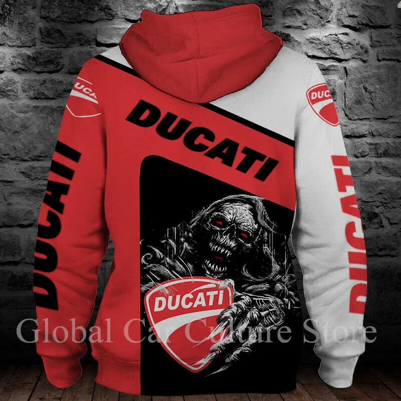 

Spring&summer Ducati Men's T-shirt Oversize Sweatshirt Summer Quick-drying Top High Quality Sportswear Round Neck Short Sleeves