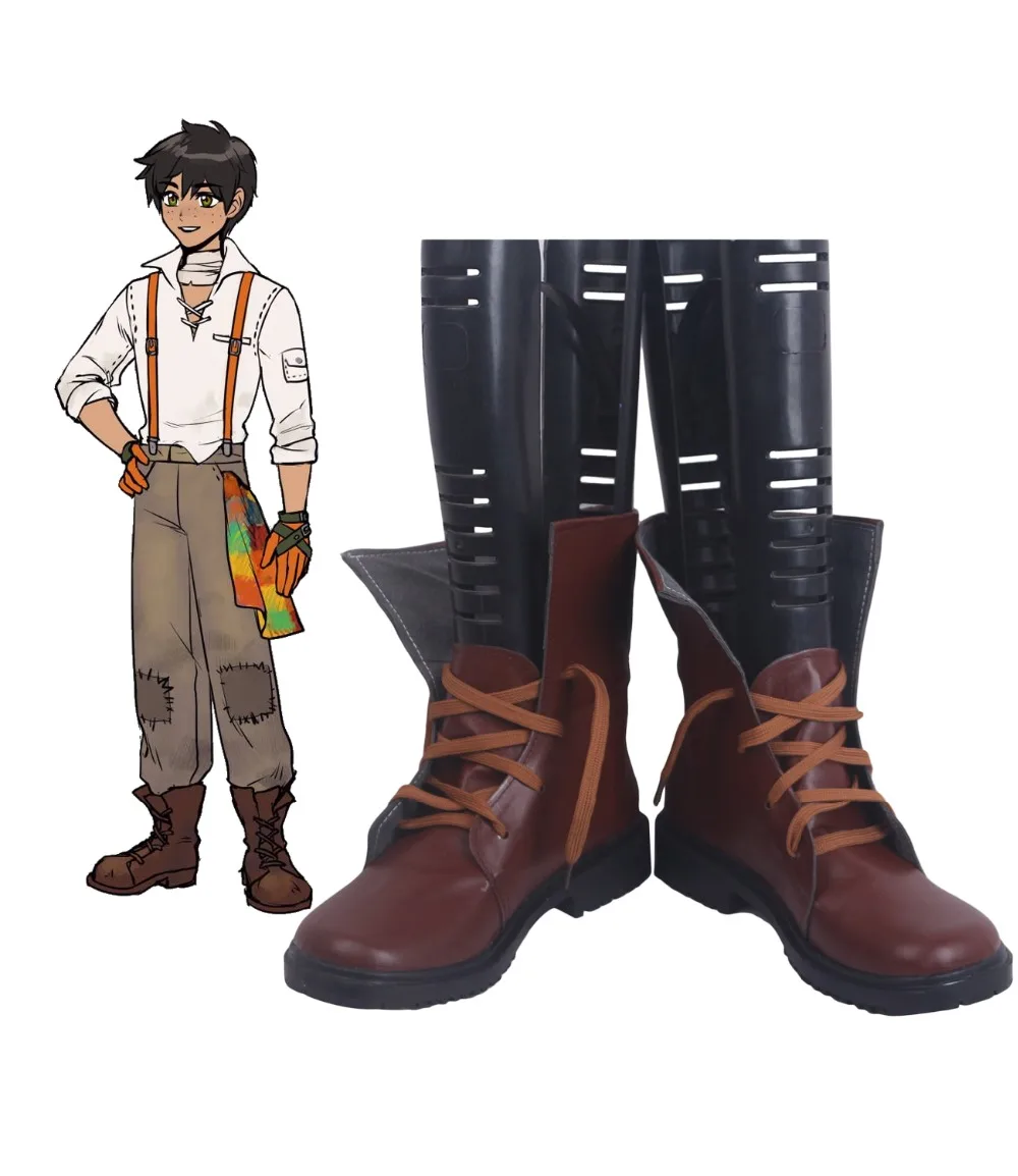 

Oscar Pine Cosplay Boots Brown Shoes Custom Made Any Size for Men and Women