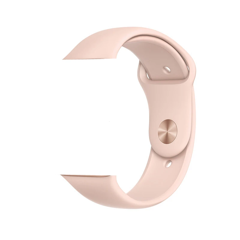 pink single hole Аксессуары для часов W54 IWO 8 умные часы Красочные 42 мм силиконовый стальной ремешок W54 IWO8 женские умные часы ремешки - Цвет: pink single hole
