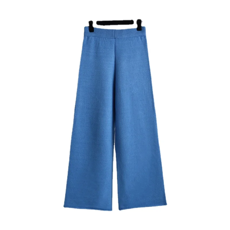 Новинка осенне-зимний модный комплект свитер Женский вязаный и свободные брюки с