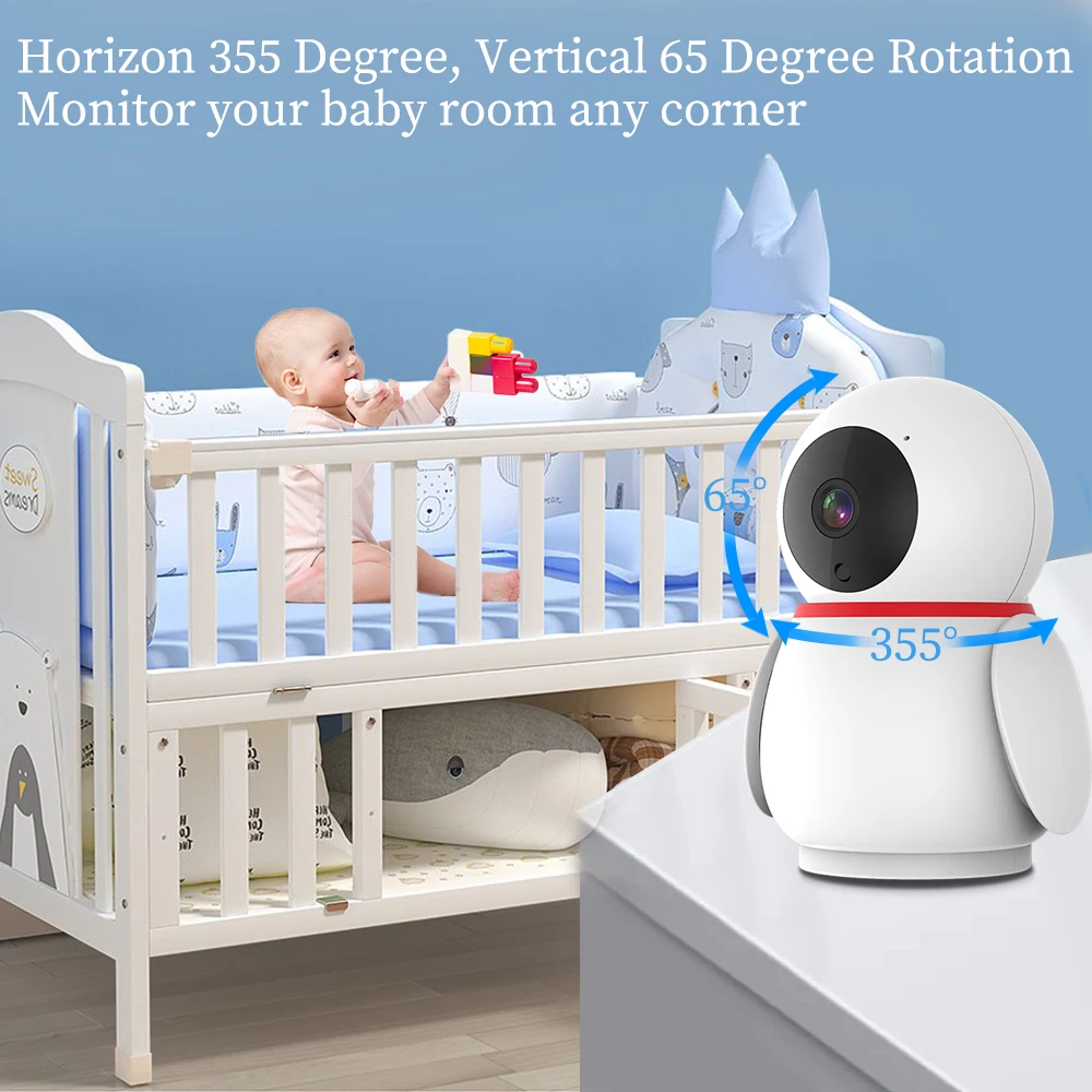 Baby Monitor Recorder Mini Surveillance Camera Wireless 360 2MP Video DVR Cry Alarm Electronic | Безопасность и защита