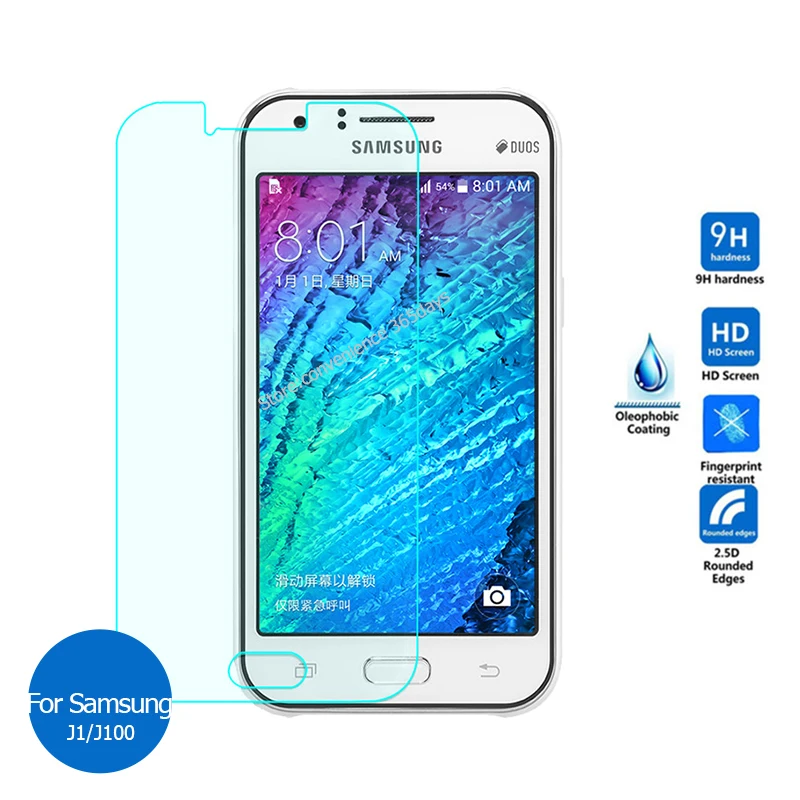 Закаленное стекло для Samsung GALAXY J1 защита экрана 9h защитная пленка на J 1 100H 100FN SM J100FN