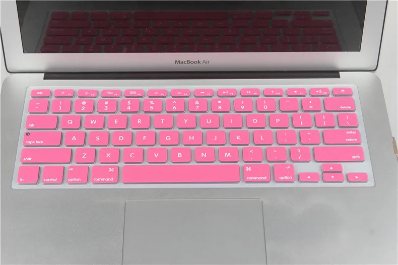 Pink Новая версия США градиентная цветная силиконовая крышка клавиатуры для MacBook Air 13 Pro 13 15 17 retina imac 21,5 2" Защита клавиатуры - Цвет: Pink