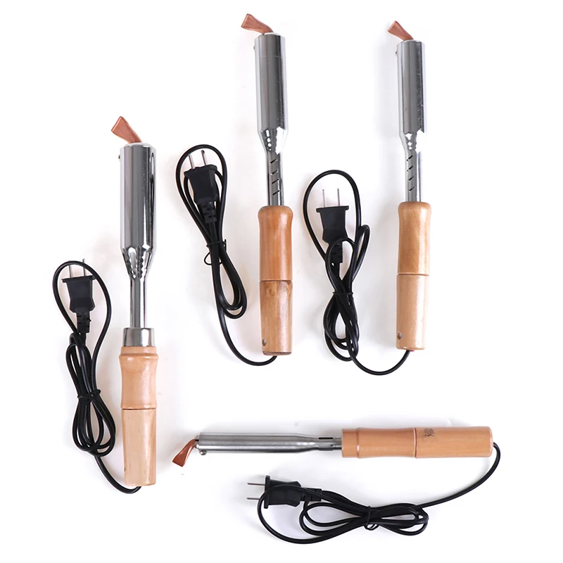 

New Hot 220V Heavy Duty High Power Electric Soldering Iron Chisel Tip Wood Handle 75W 100W 150W 200W