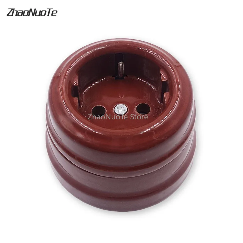 6 шт. высокое качество европейская ретро керамическая розетка настенная