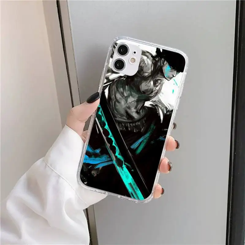 

Anime One Piece Luffy Zoro Phone Case Transparent for iPhone 11 12 mini pro XS MAX 8 7 6 6S Plus X 5S SE 2020 XR