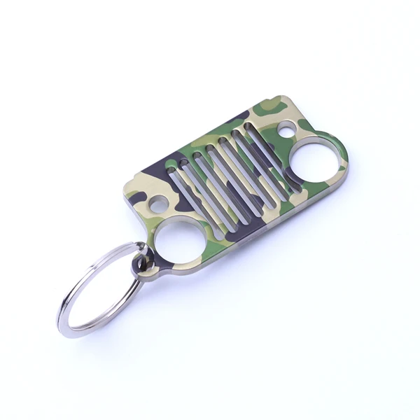 Camouflage Фирменное кольцо, розовый брелок, модный автомобильный брелок, серебряное кольцо, брелок из нержавеющей стали, стильное кольцо для джипа, 8 цветов, DFDF - Название цвета: Camouflage