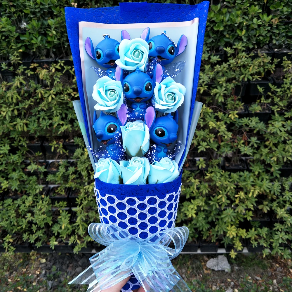 Красивый большой искусственный мультяшный Дораэмон цветок мыло плюшевый букет