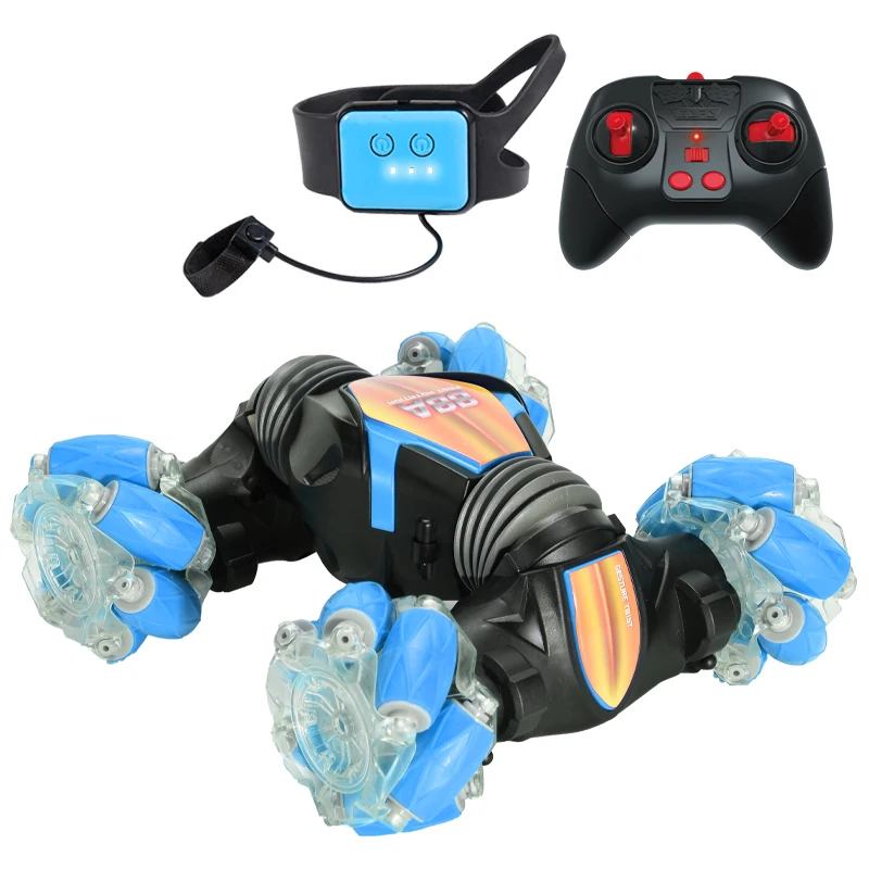 

2.4G Gesture Remote Control RC Cars 4WD Drift Stunt Car Double-sided Roll LED Lights Dancing Driving Electric Car Toys For Kids