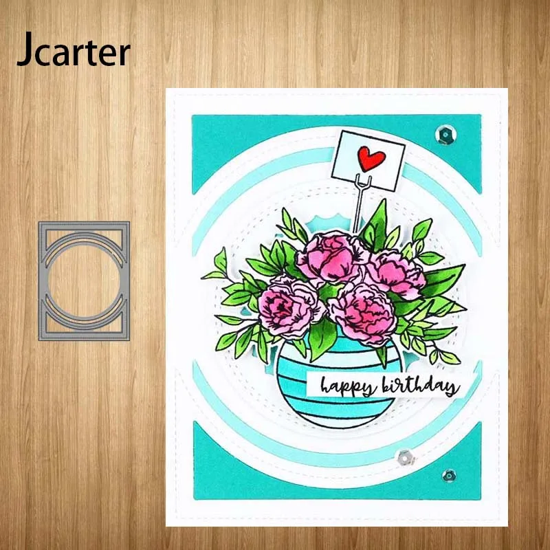 Новинка Металлические Вырубные штампы прямоугольные круглые фоновые трафареты