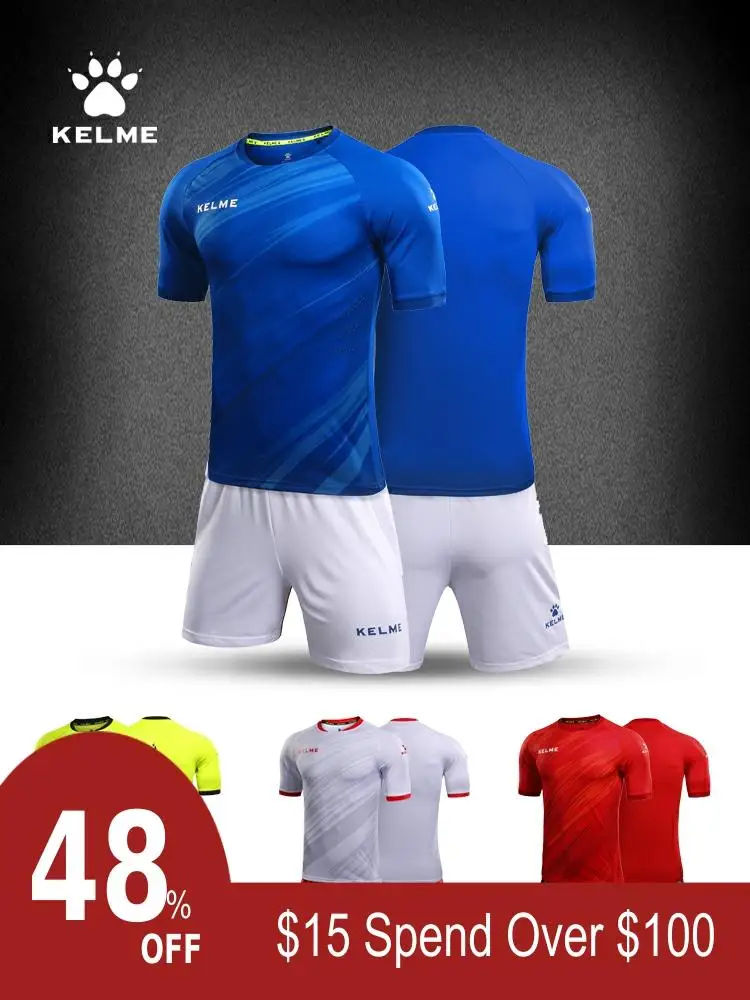 KELME, испанские официальные мужские футбольные майки, футбольные майки, форма Maillots de, футбольная рубашка, Тренировочный Набор KMC160026
