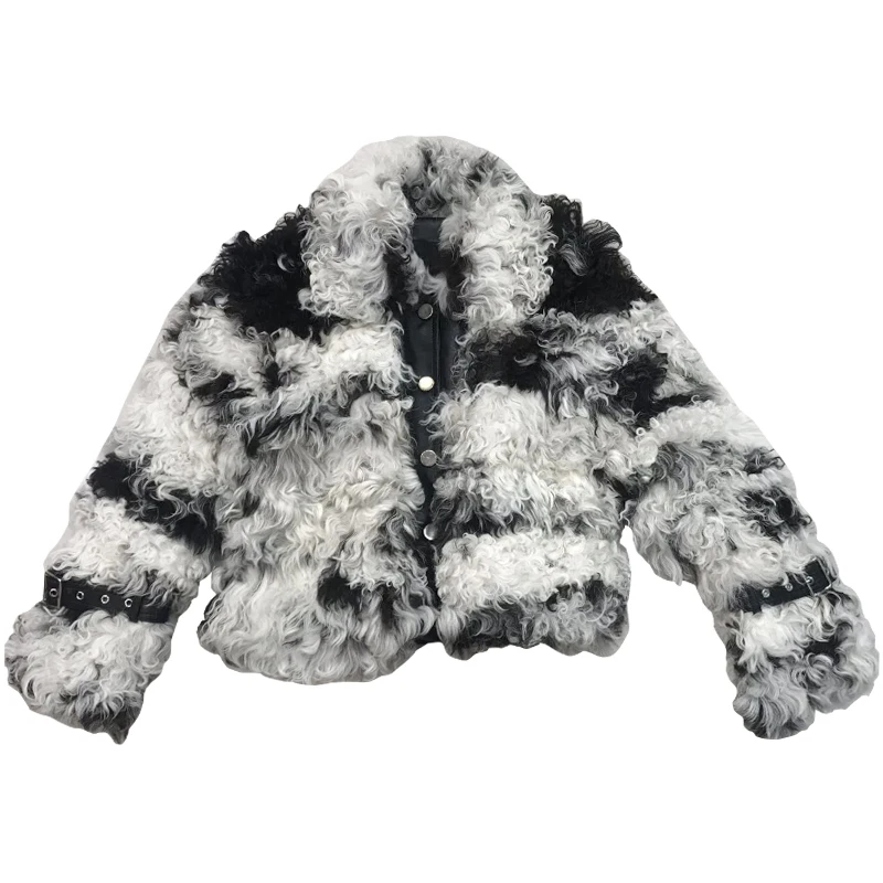 Женская куртка из овчины OFTBUY, с натуральным мехом овцы, плотная зимняя шерстяная куртка, теплая и модная уличная одежда