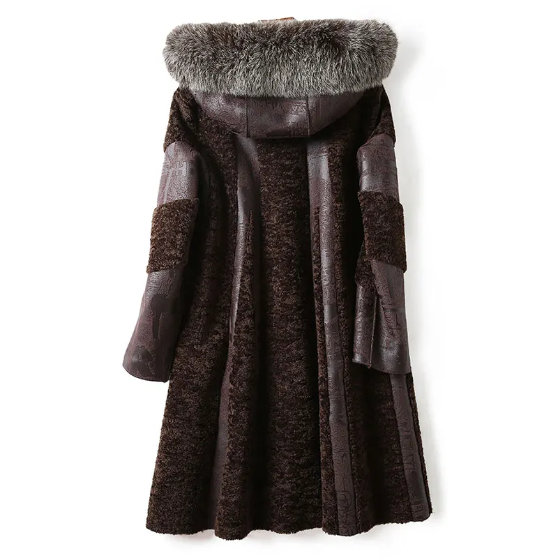 Пальто с натуральным мехом осенне зимняя куртка женская одежда 2020 корейское