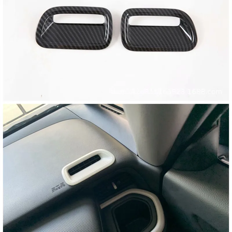 

Carbon Fiber ABS Car Inner dashboard Air outlet Surround Trim Cover For HONDA FIT 2020-2021 Car Styling
