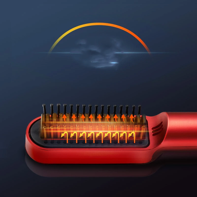 

Multifunctional USB Hair Straightener Tourmaline Ceramic Hair Curler Straight Hair Comb Curling Hair Iron