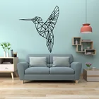 Виниловые водонепроницаемые наклейки на стену в скандинавском стиле с геометрическим рисунком птицы, художественные наклейки для детской комнаты, декор для наклейки с дизайном птицы