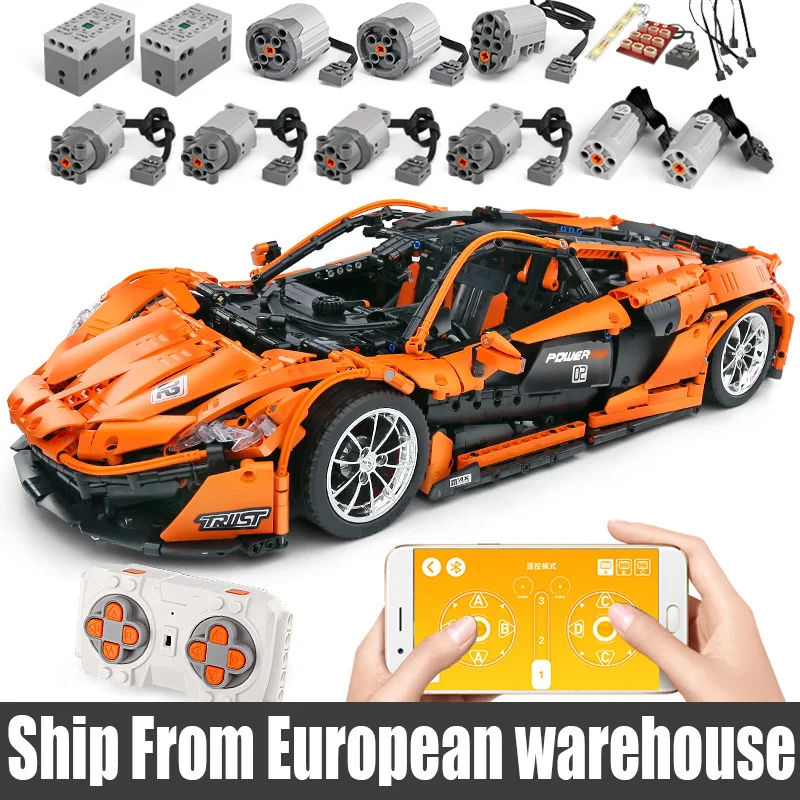 Форма King 13090 P1 Hypercar 1:8 MOC 16915 Модель гоночного автомобиля конструктор совместим с