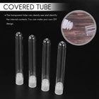 Пробирки пластиковые, прозрачные, с белыми винтовыми крышками, 100 пробирок, 12x75 мм, контейнеры для бутылок шт.