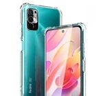 Прозрачный чехол для Xiaomi Redmi Note 10 T, чехол для Redmi Note 10 T Pro, противоударный бампер, мягкий силиконовый тонкий чехол из ТПУ для задней панели телефона