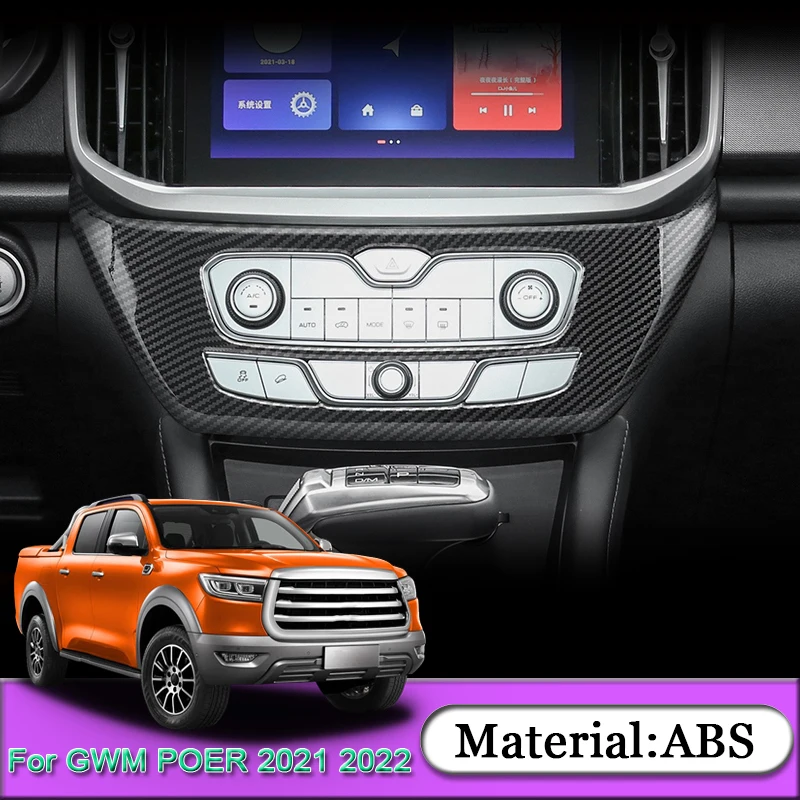 

For Great Wall Cannon GWM Poer Ute 2021 2022 Car Air Conditioning Switch Sequins Internal Decoration Stickers Auto Accessories