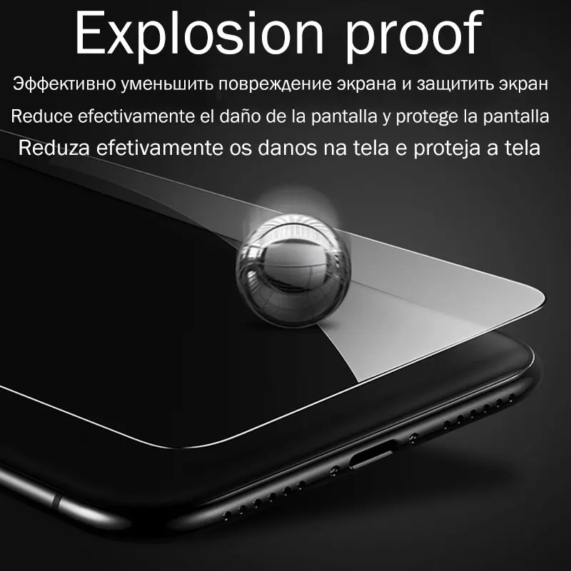 30D Protective Glass on For iPhone X XS 11 12 13 14 Pro Max XR Screen Protector Tempered Glass on iPhone 7 8 14 Plus Full Curved
