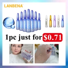 LANBENA ампулы сывороточная Гиалуроновая кислота+ витамин С+ 24 K Gold ретинол+ Q10+ Церамид Anti-Aging морщин увлажняющий, красота для 7 дней