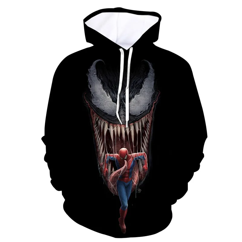 Супергерой Мстители 3 толстовка с символикой Человека-паука Человек-паук Веном