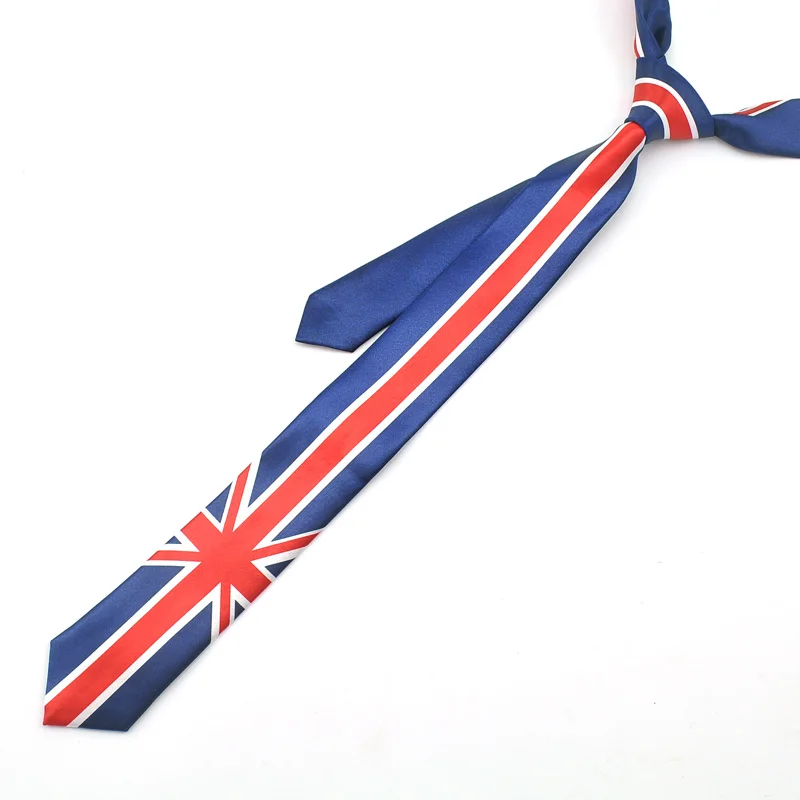 England Flag Navy Модные аксессуары с национальным флагом королевский и темно-синий 2 цвета микс Галстук Классический "Английский/Британский флаг" узор вечерние галстуки из полиэстера обтягивающие тонкие Классические мужские галстуки - Цвет: England Flag Navy